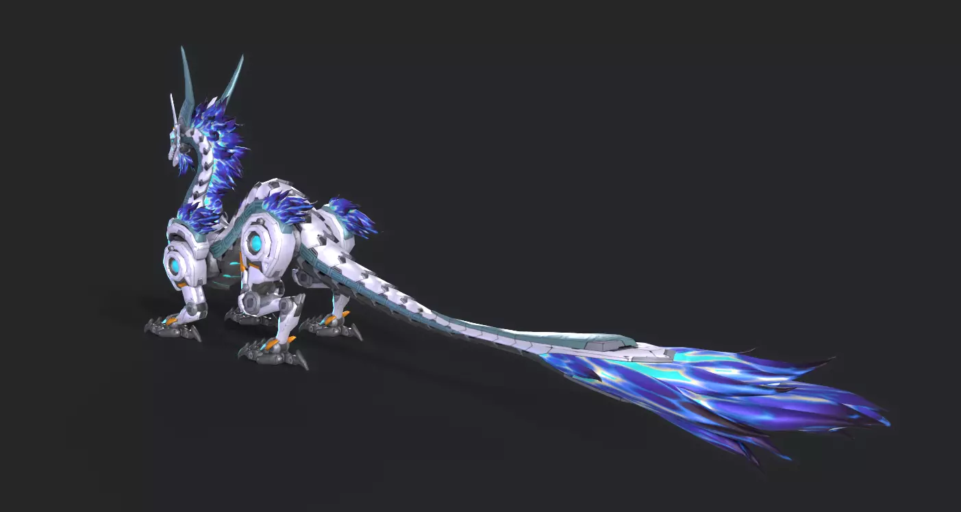 Mecha Tyrannosaurus Low-poly 3D model_15