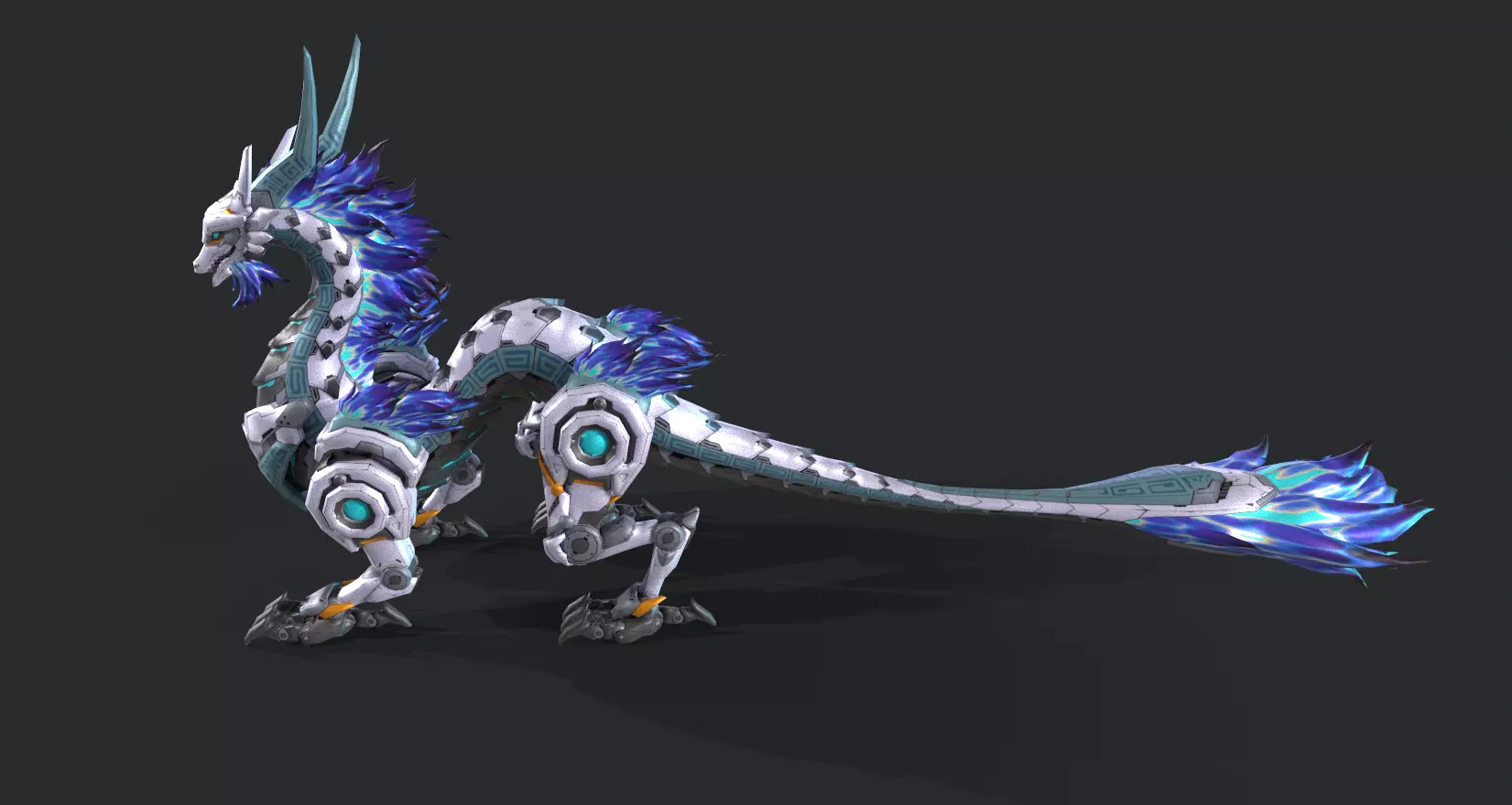 Mecha Tyrannosaurus Low-poly 3D model_6