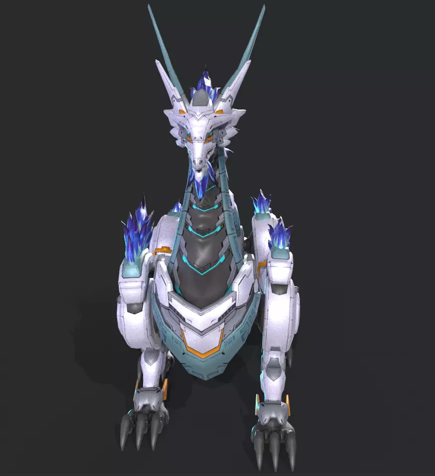 Mecha Tyrannosaurus Low-poly 3D model_11