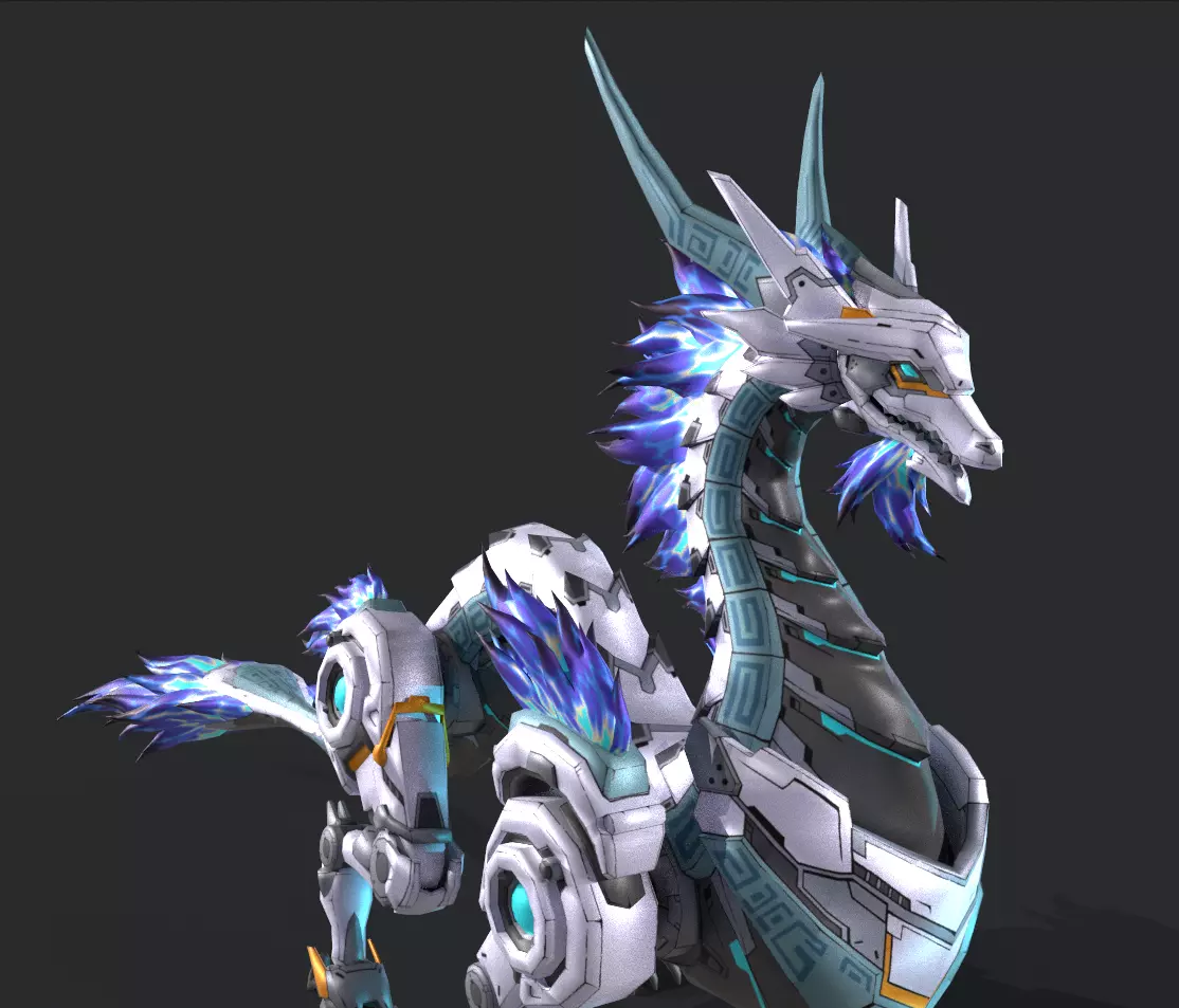 Mecha Tyrannosaurus Low-poly 3D model_9