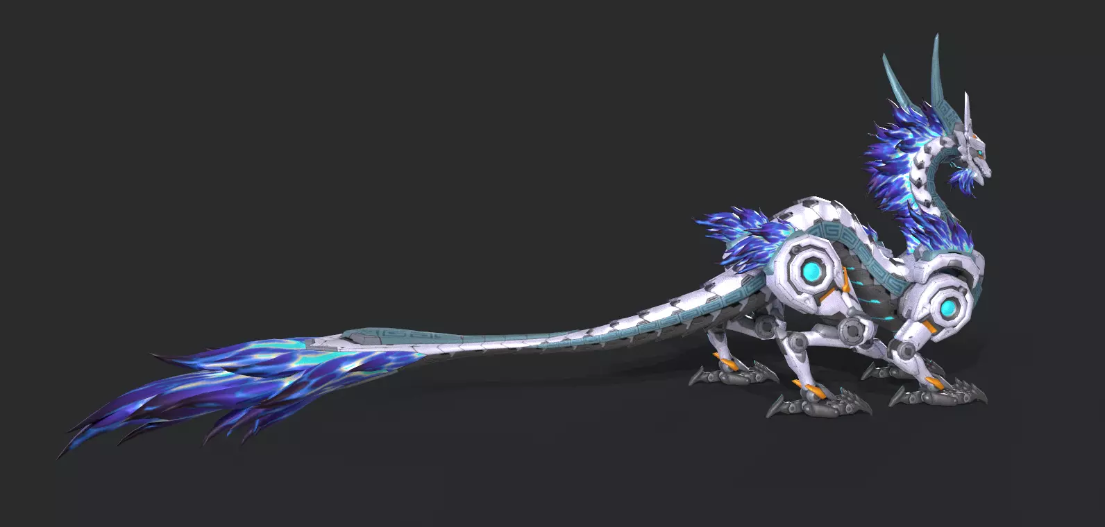 Mecha Tyrannosaurus Low-poly 3D model_7