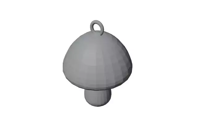 Mushroom Hanging Christmas Tree Ornament  3D Print Ready 3D print model