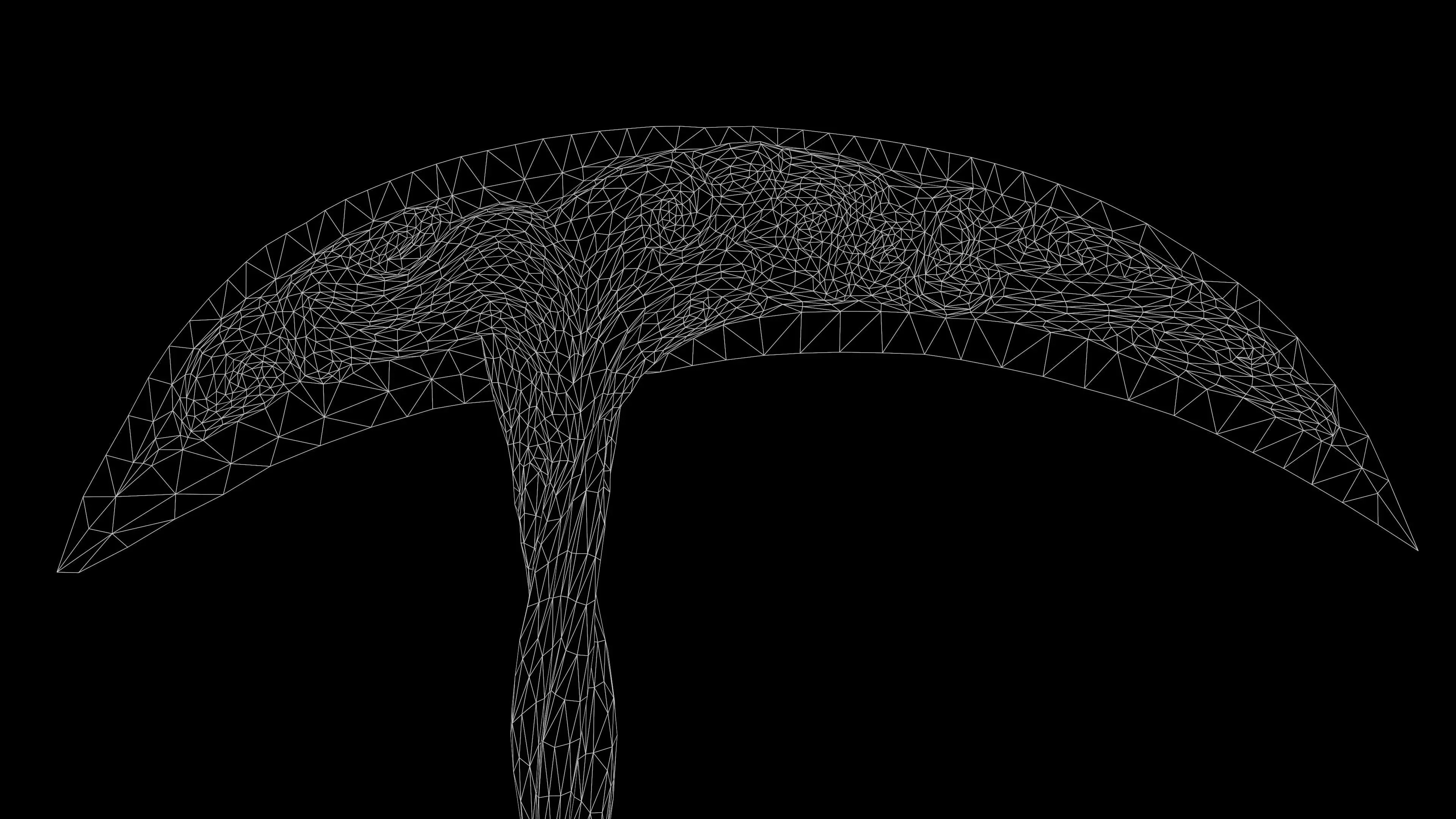 Scythe Melee Weapon Low-poly 3D model_11