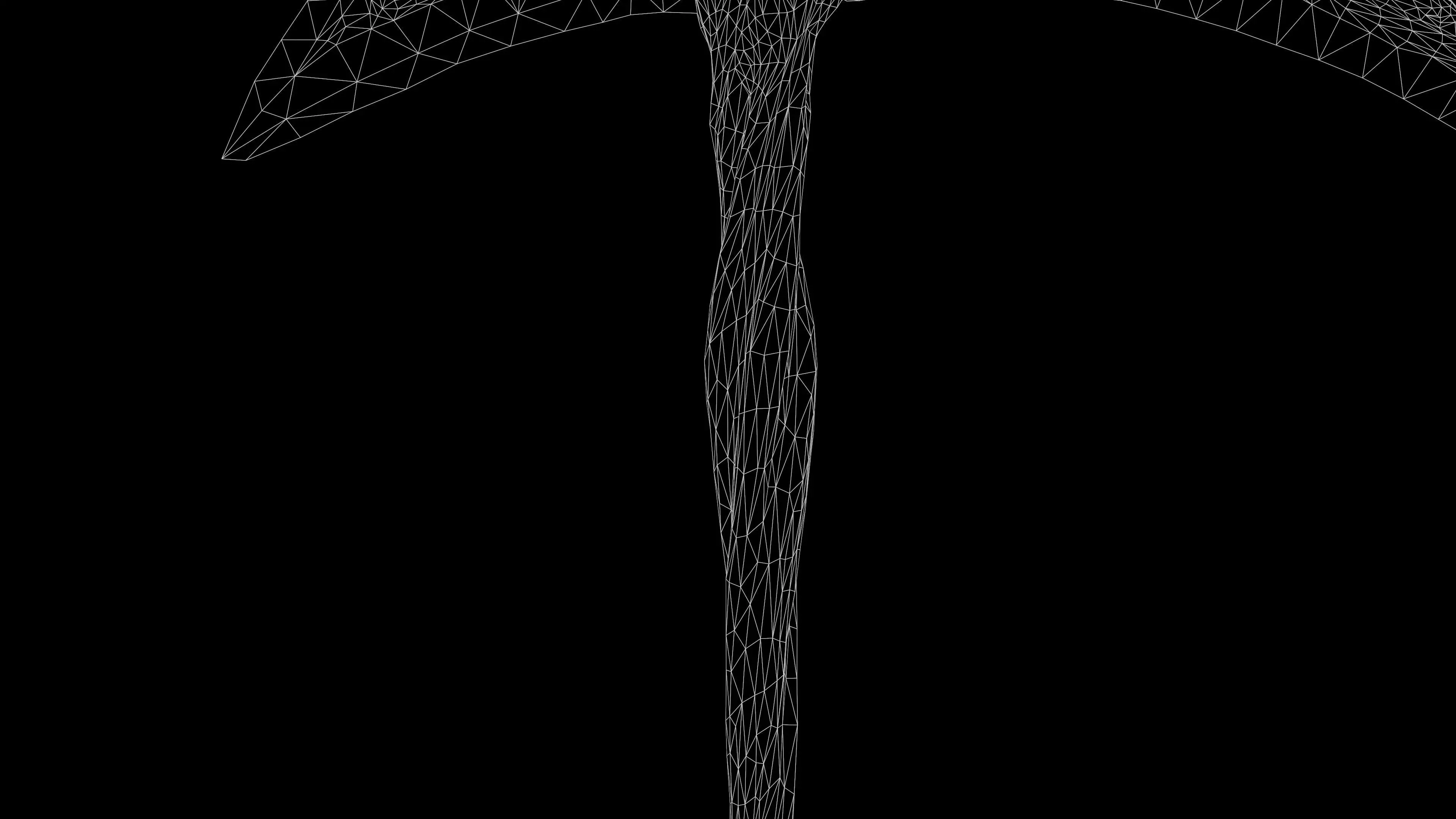 Scythe Melee Weapon Low-poly 3D model_13