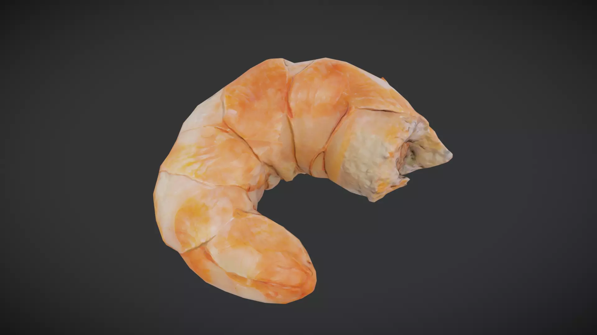 Shrimp Low-poly 3D model_0
