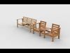 Double Chair Bench 3D model_1