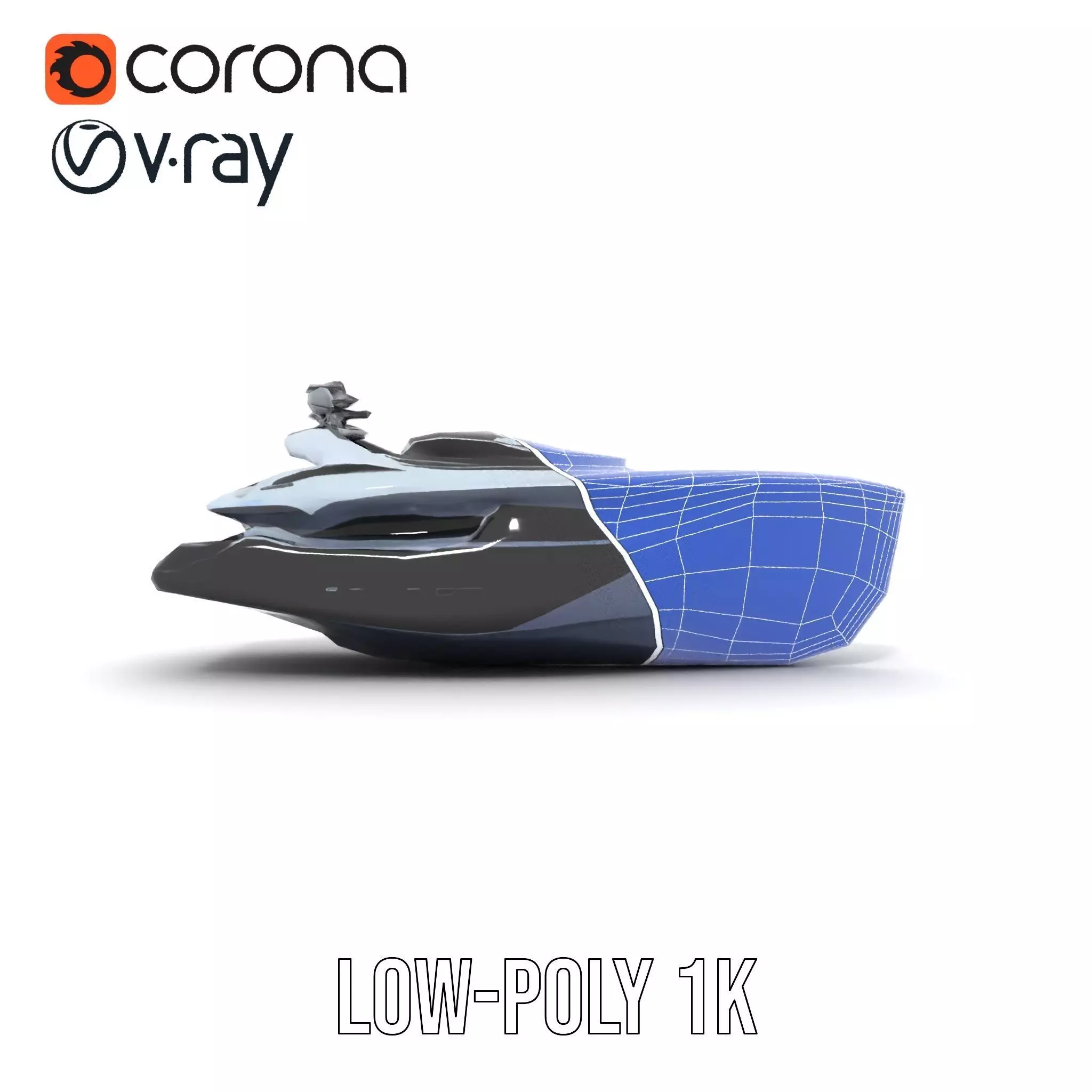 Sleek Yacht Luxury model pack Low-poly 3D model_31