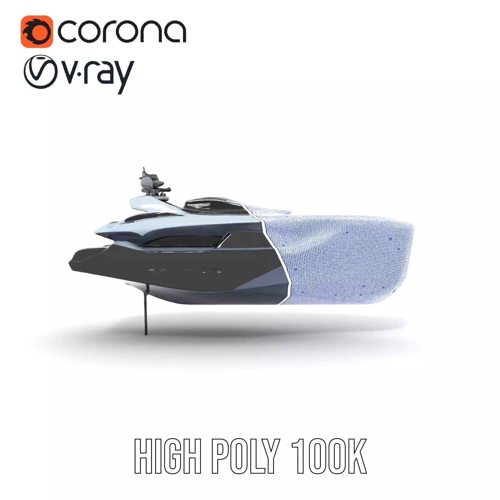 Sleek Yacht Luxury model pack Low-poly 3D model_34