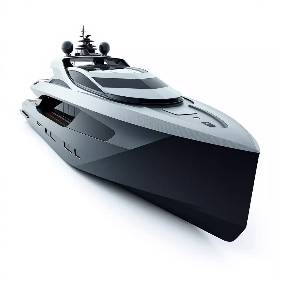 Sleek Yacht Luxury model pack Low-poly 3D model_3