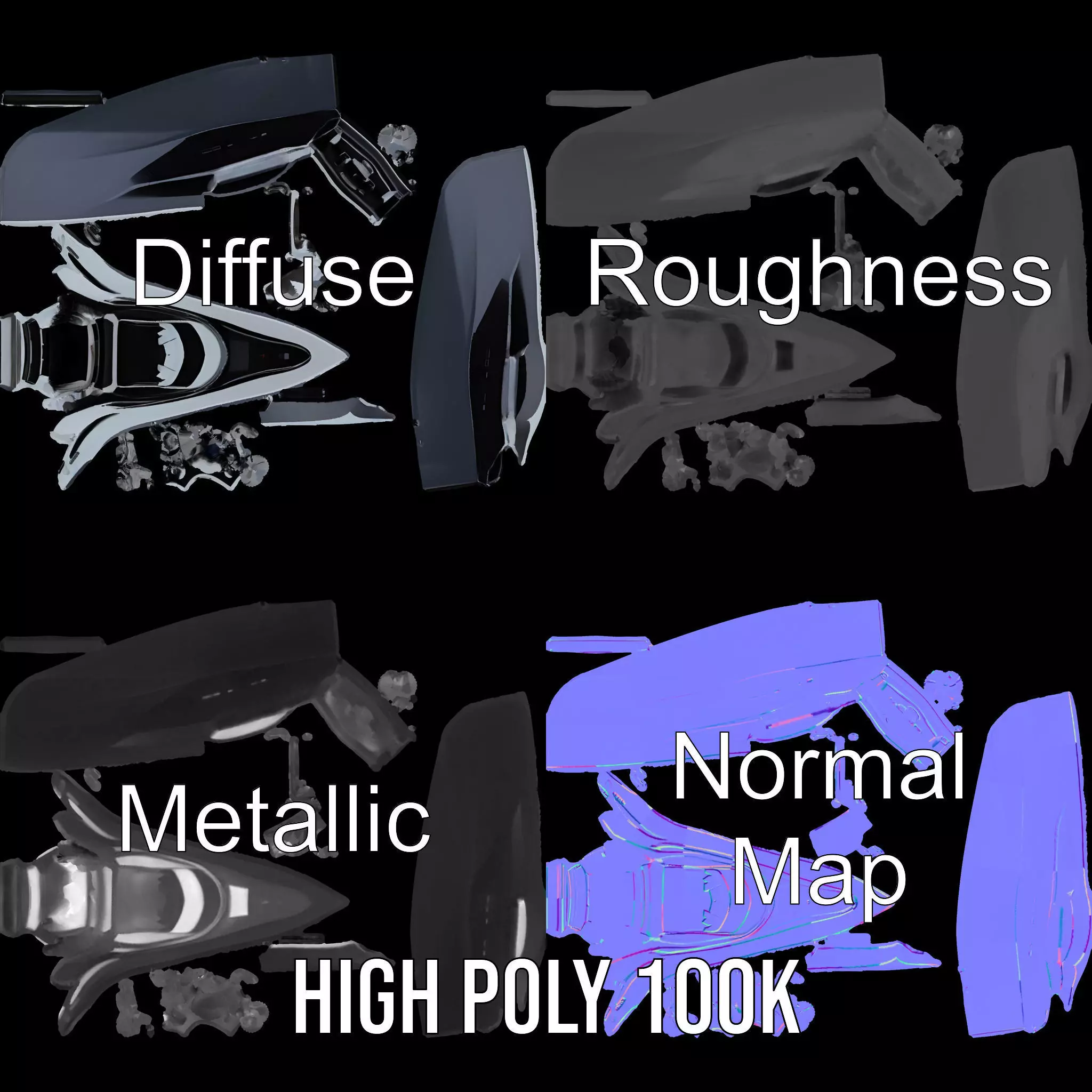 Sleek Yacht Luxury model pack Low-poly 3D model_4