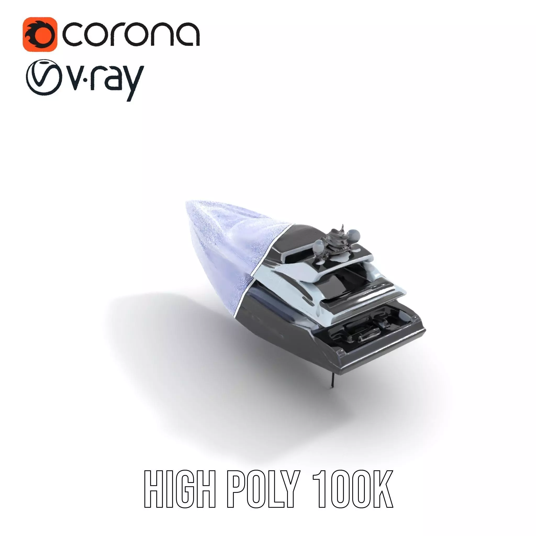 Sleek Yacht Luxury model pack Low-poly 3D model_33