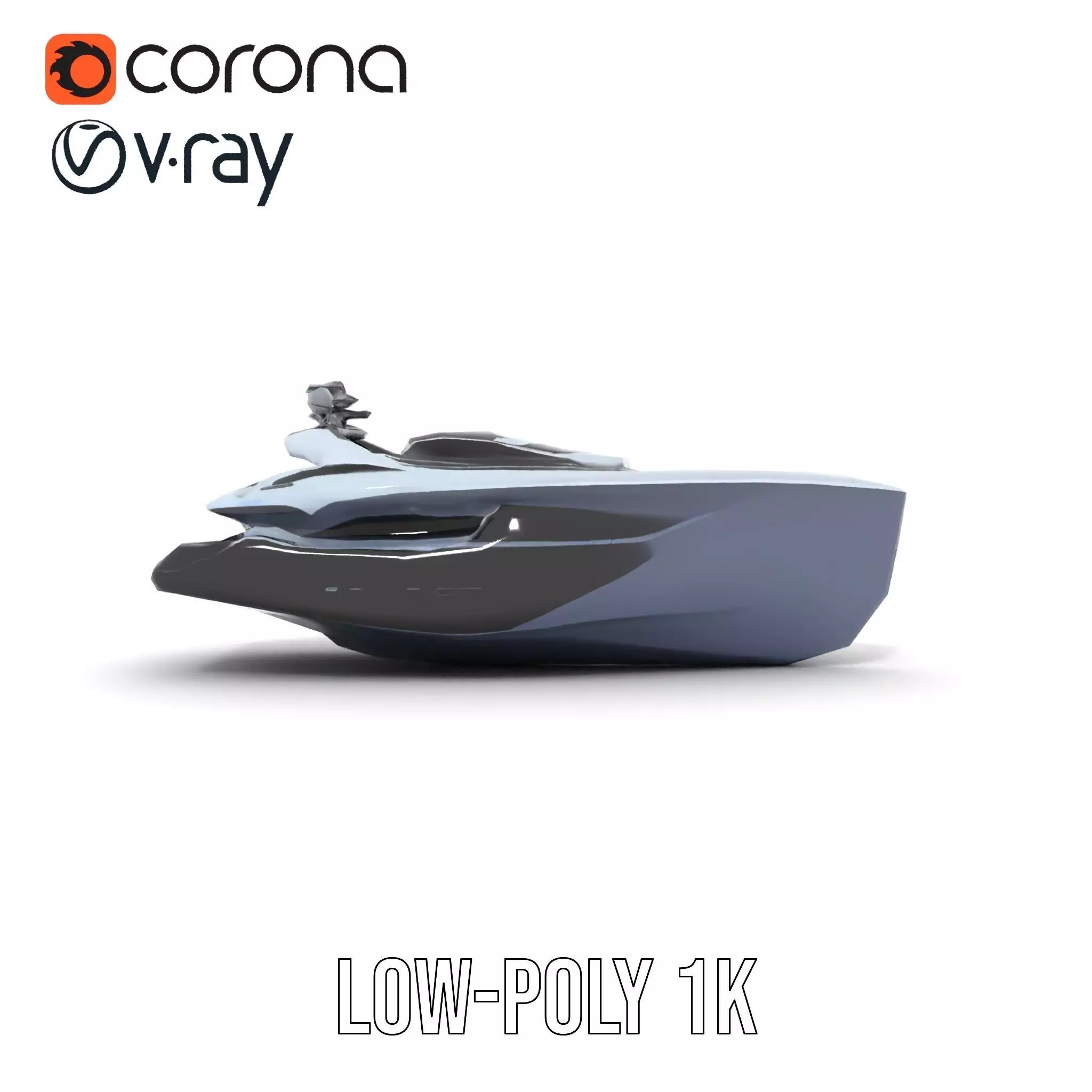 Sleek Yacht Luxury model pack Low-poly 3D model_17