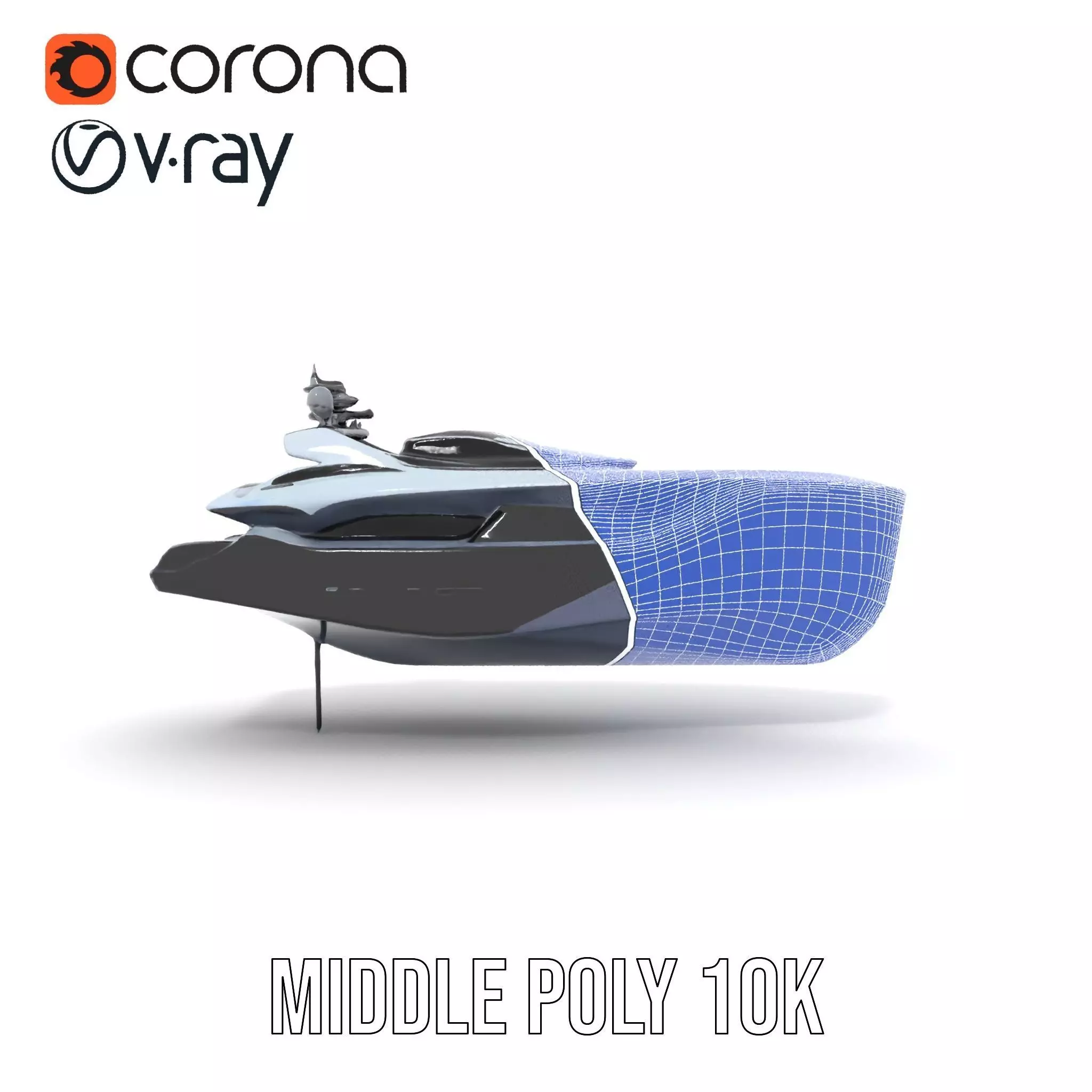 Sleek Yacht Luxury model pack Low-poly 3D model_19