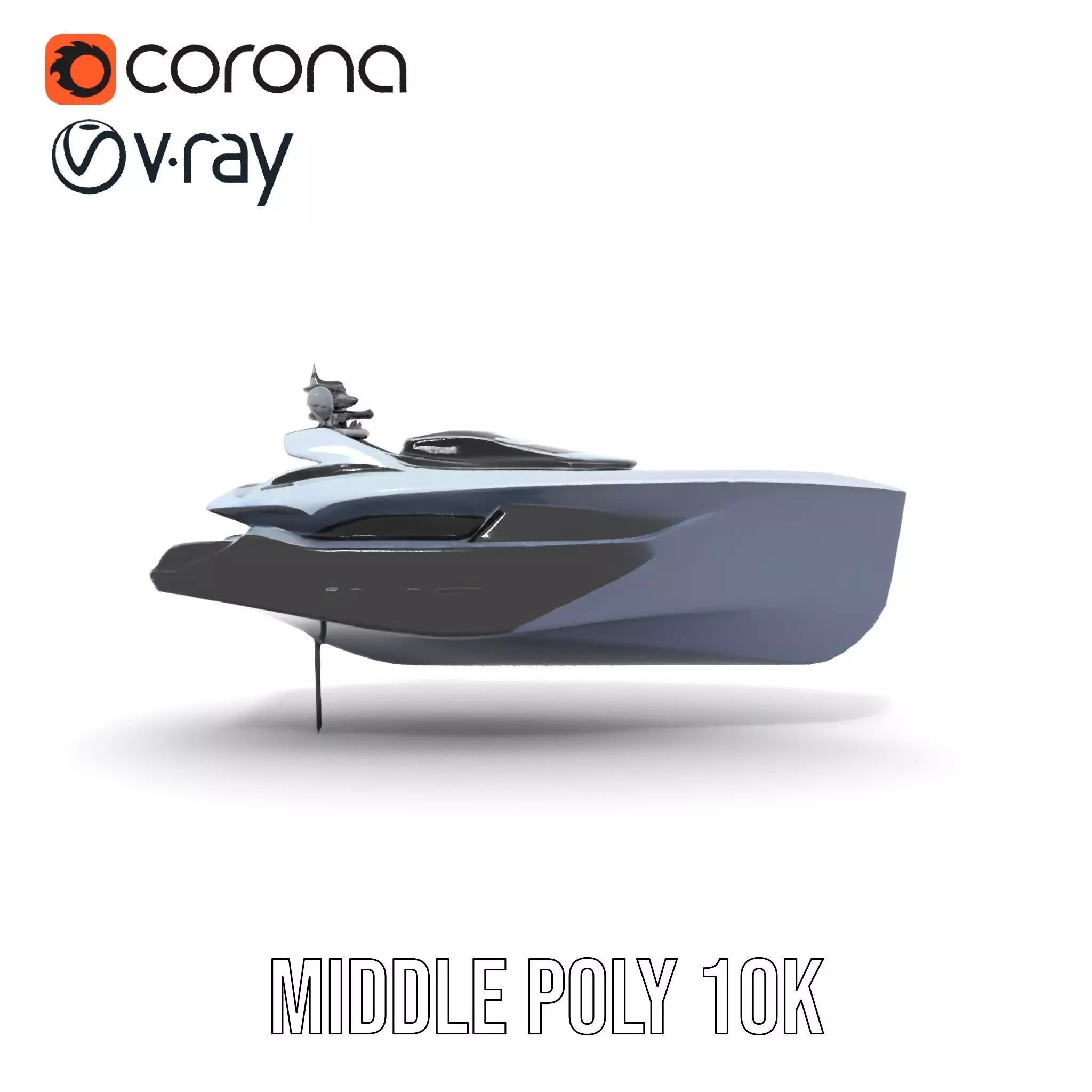 Sleek Yacht Luxury model pack Low-poly 3D model_14