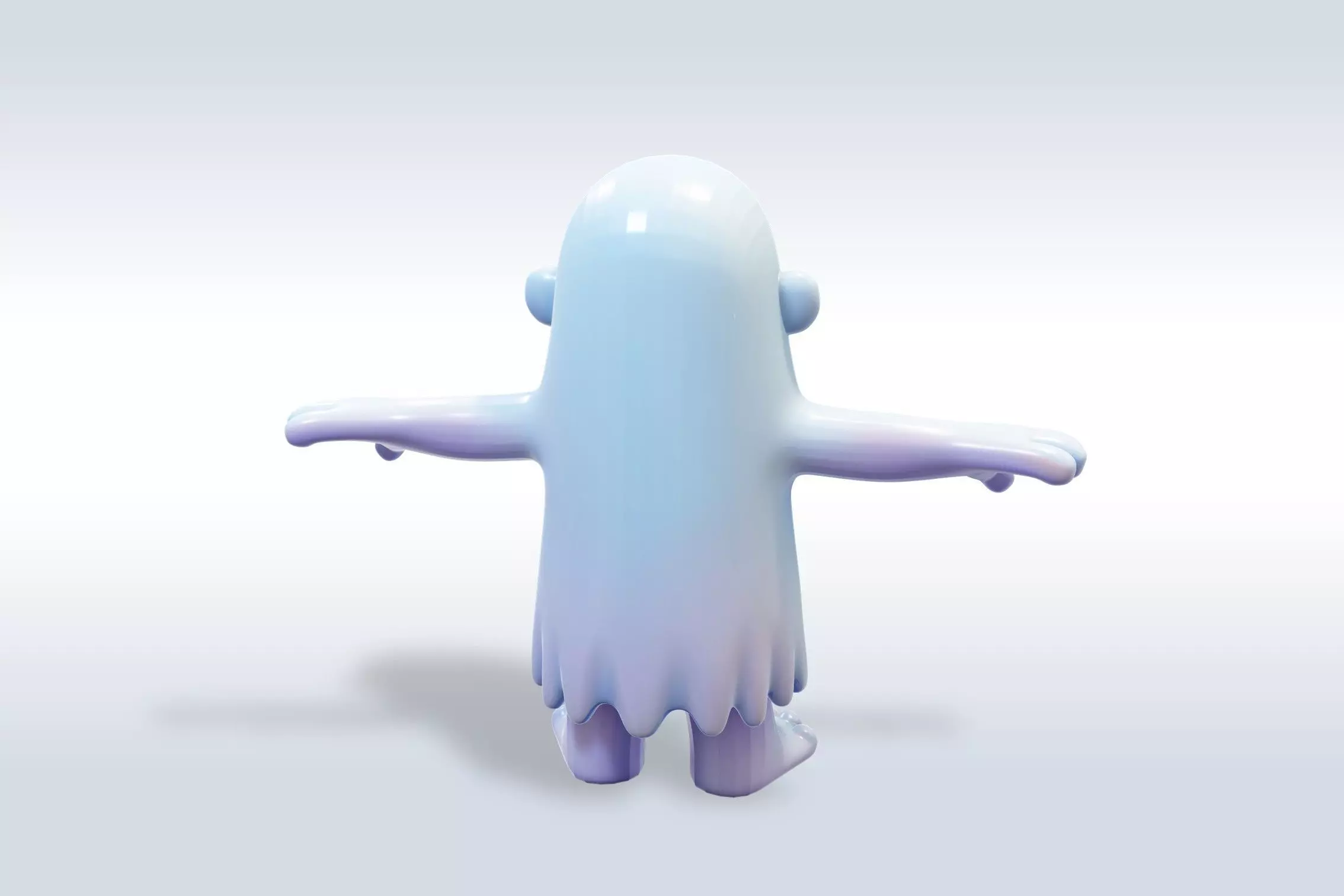 Cheerful Ghost Boy Character 3D model_4