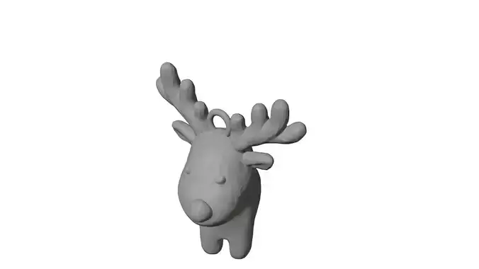 Reindeer Christmas Tree Ornament  3D Print Ready 3D print model