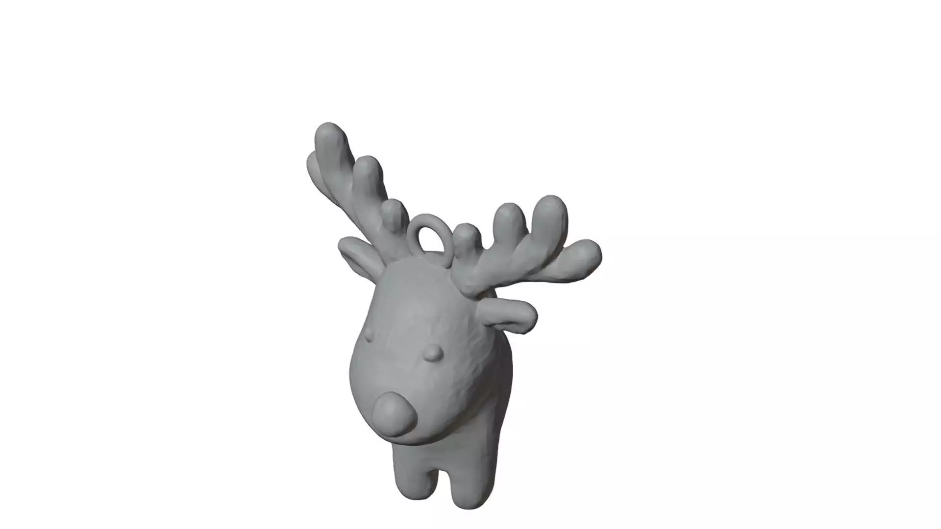Reindeer Christmas Tree Ornament  3D Print Ready 3D print model_0