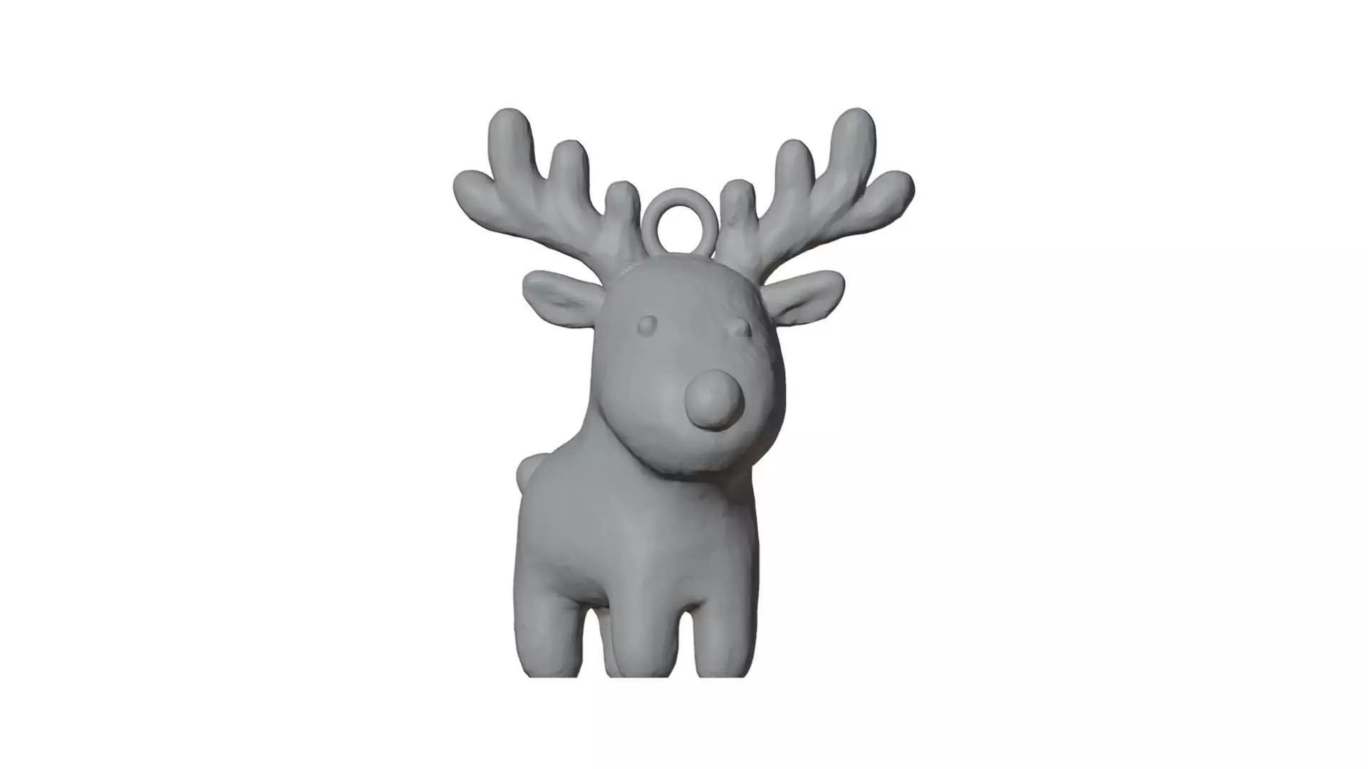 Reindeer Christmas Tree Ornament  3D Print Ready 3D print model_1