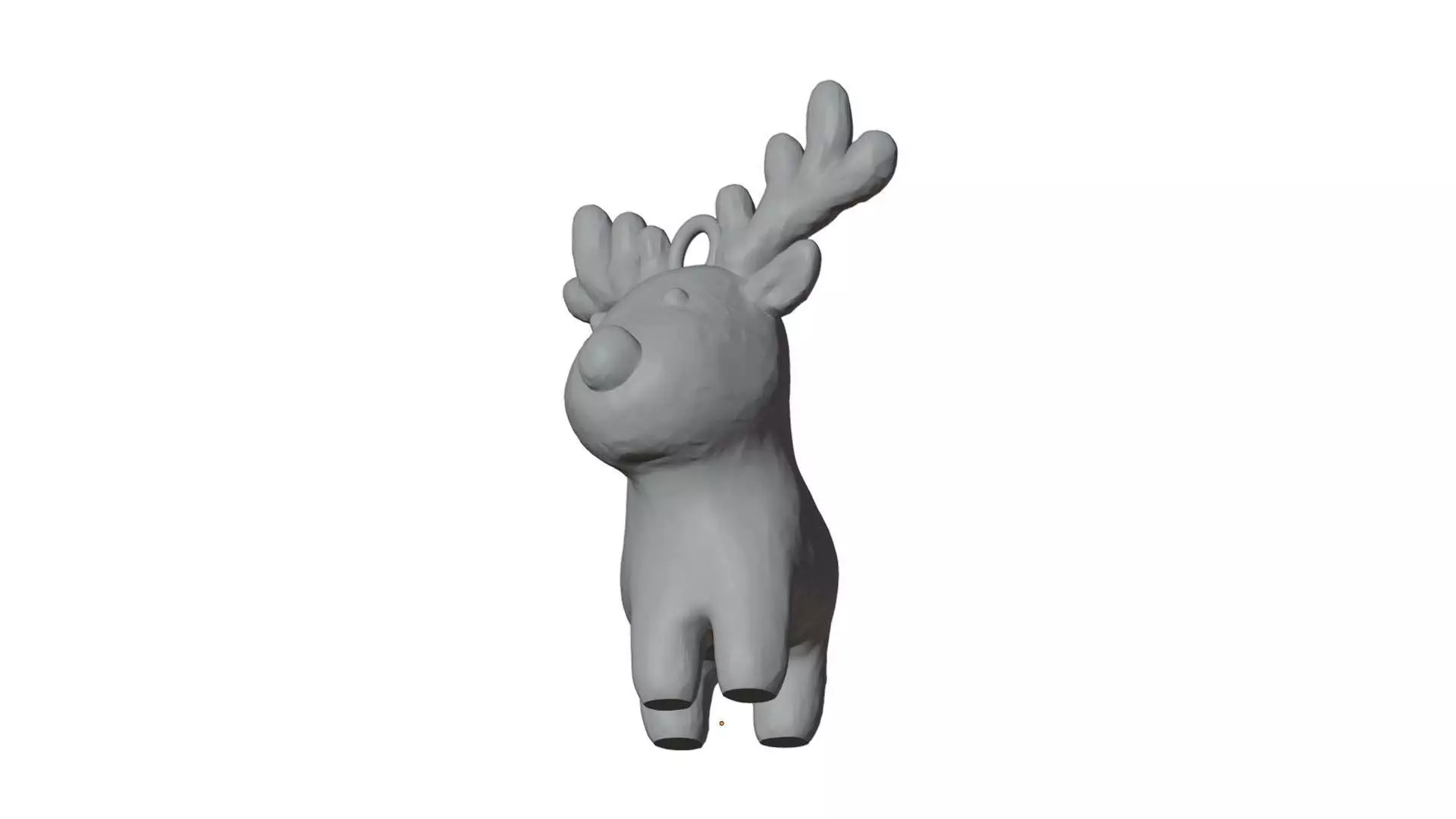Reindeer Christmas Tree Ornament  3D Print Ready 3D print model_4