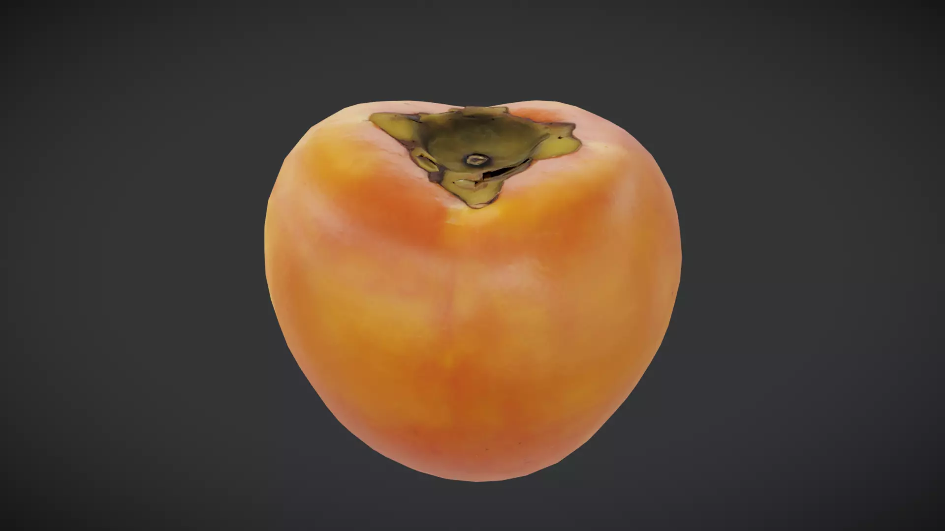 Persimmon Low-poly 3D model_0