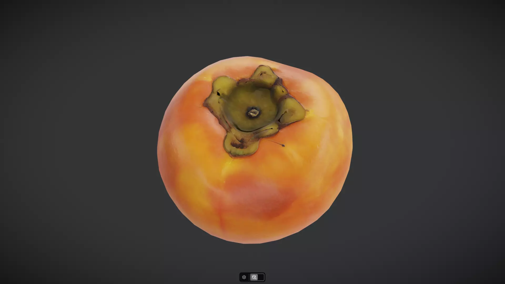 Persimmon Low-poly 3D model_5