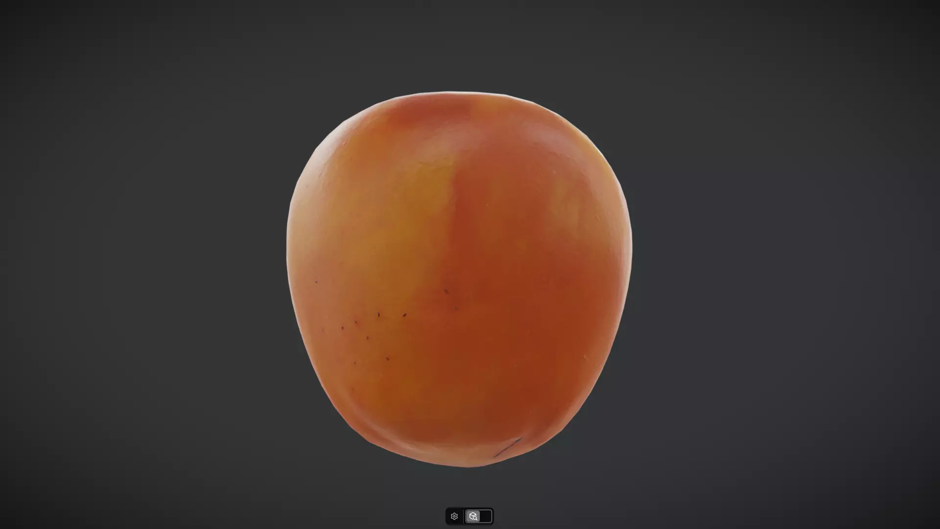 Persimmon Low-poly 3D model_3