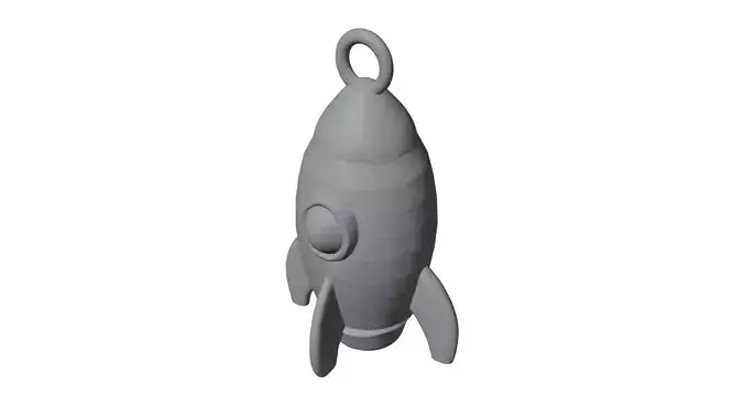 Rocket Christmas Tree Ornament 3D Print Ready 3D print model Rocket Christmas Tree Ornament 3D Print Ready 3D print model