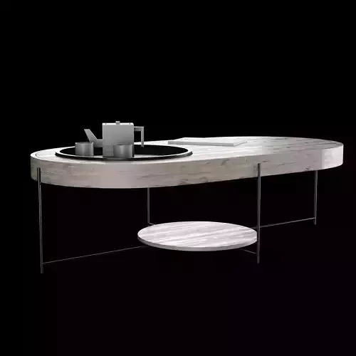 Modern coffe table with decor elements