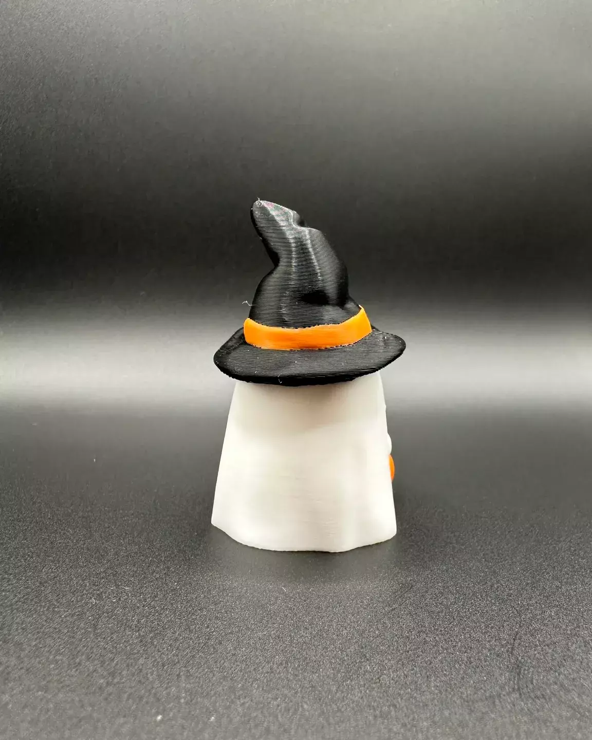 Kawaii Ghost With Witch Hat STL  3D print model_2