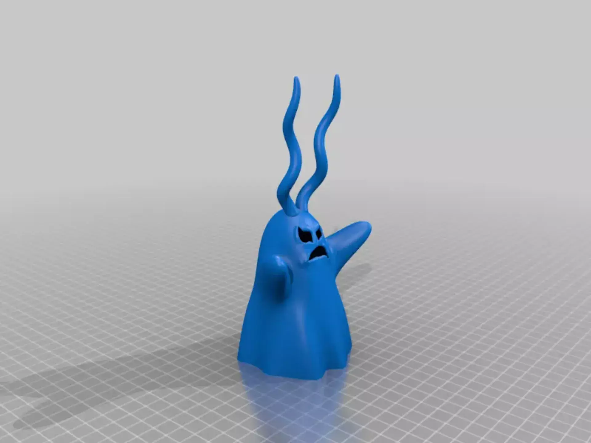 Cartoon Ghost STL Set 3D print model_0