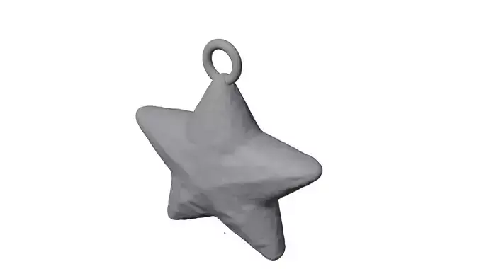 Star Christmas Tree Ornament  3D Print Ready 3D print model