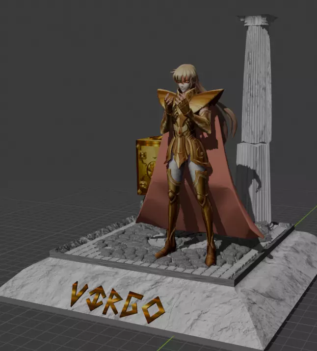 Shaka de Virgo - Saint Seiya 3D print model_4