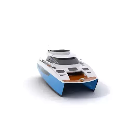 Sleek Catamaran Yacht model pack Low-poly 3D model