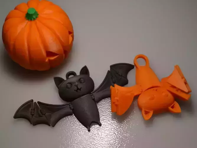Hanging Bat Cat STL Set 3D print model