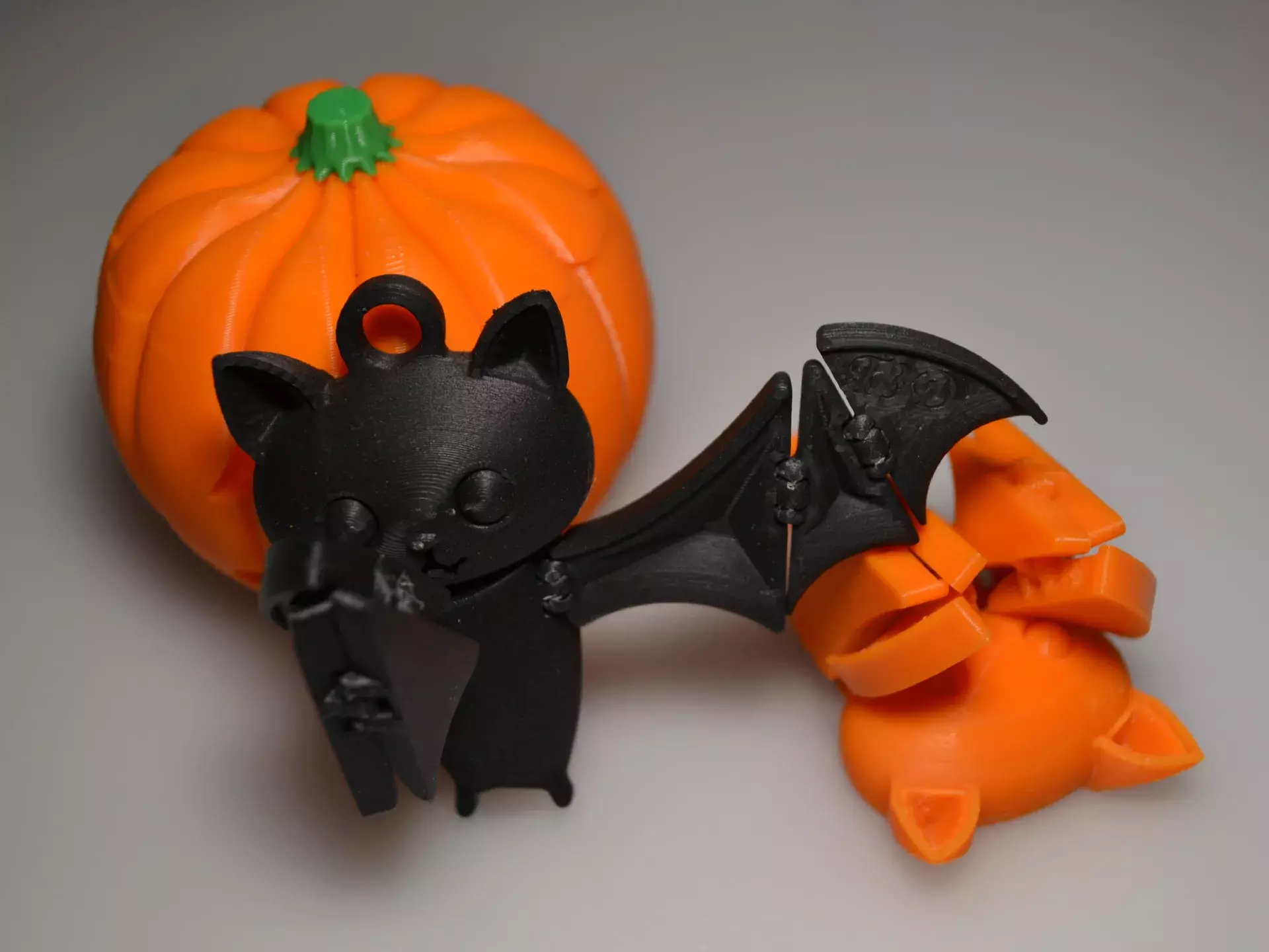 Hanging Bat Cat STL Set 3D print model_1