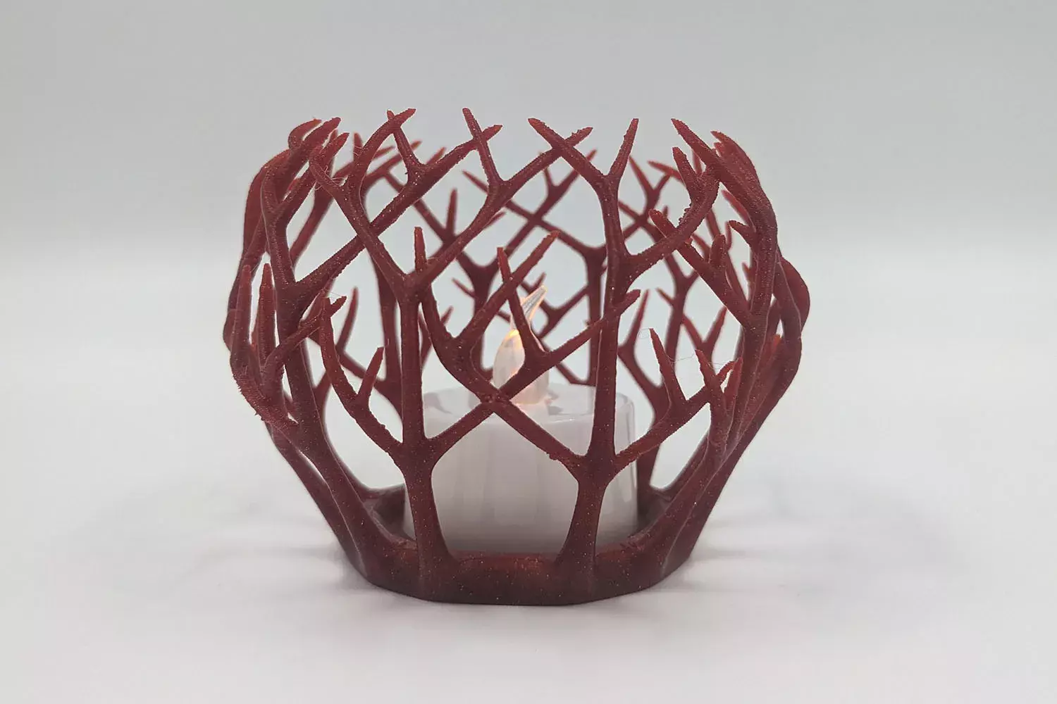 Spooky Tree Branch Candle Holder STL  3D print model_2