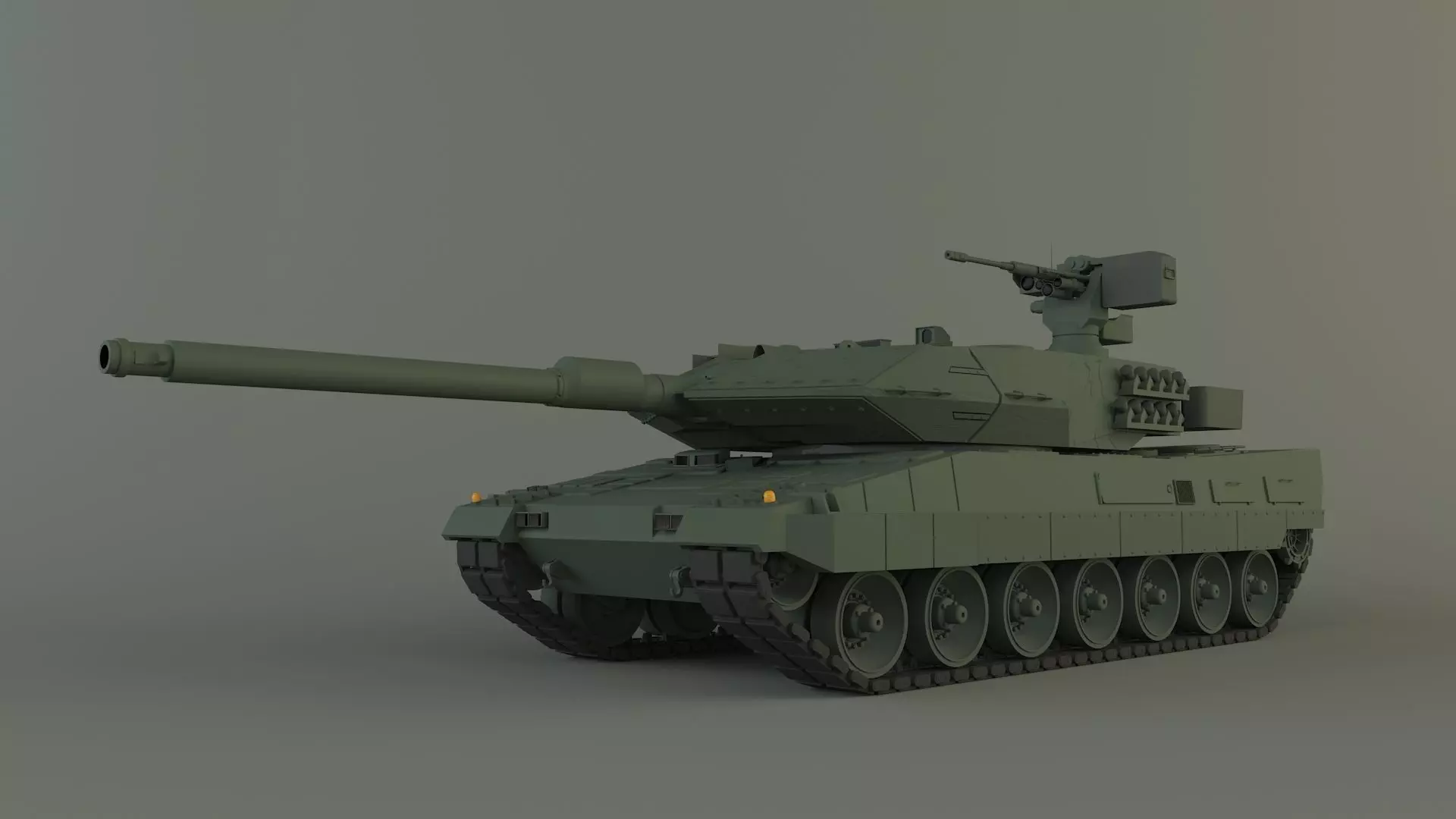 Leopard 2A6 military tank 3D model_0