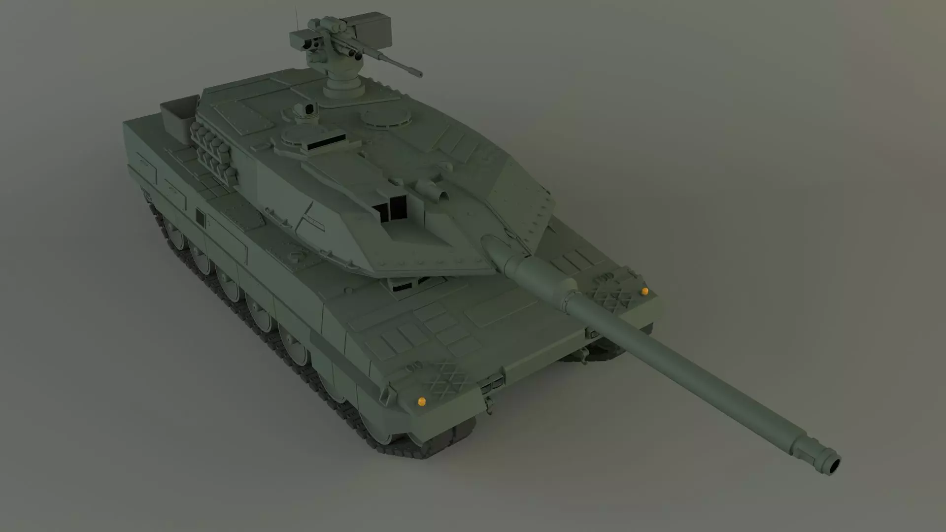 Leopard 2A6 military tank 3D model_4