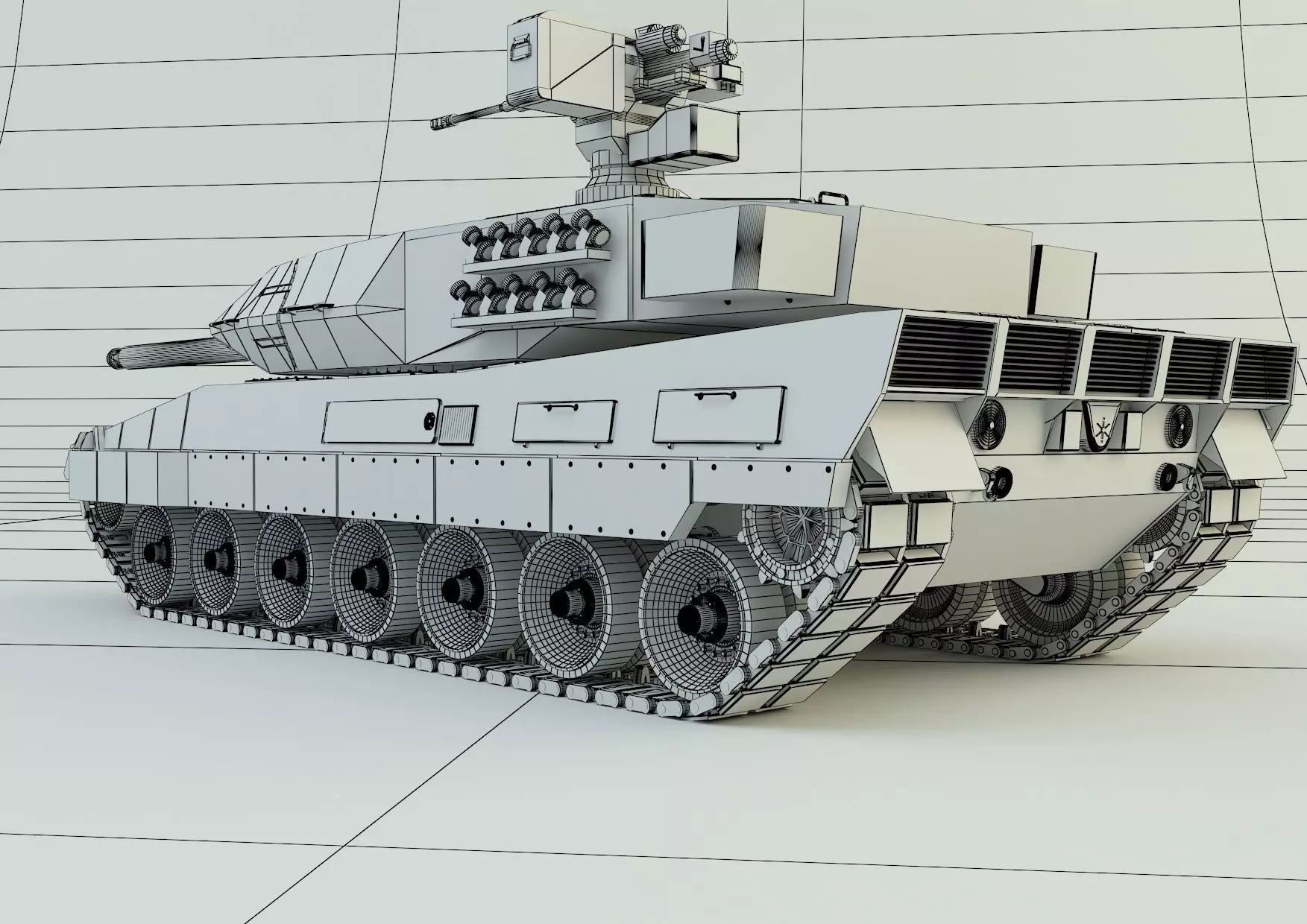 Leopard 2A6 military tank 3D model_13
