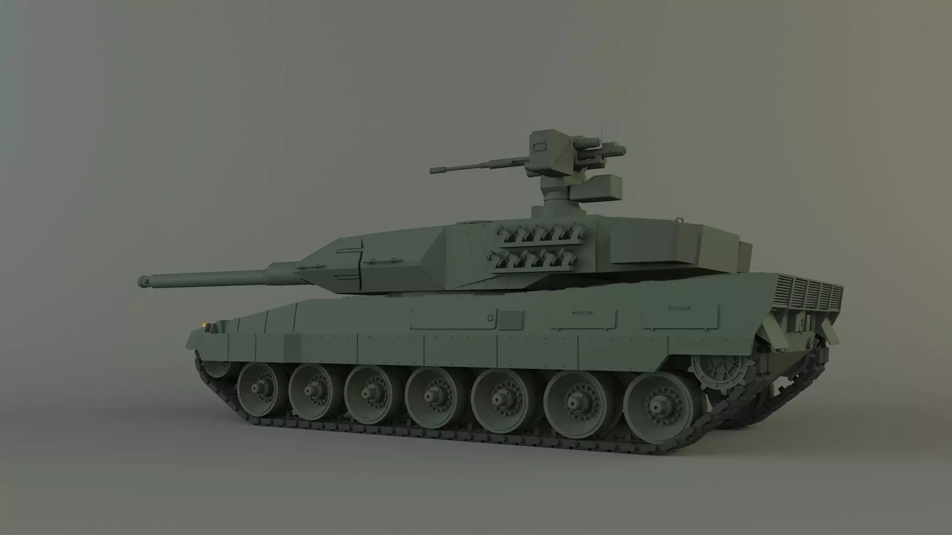 Leopard 2A6 military tank 3D model_1