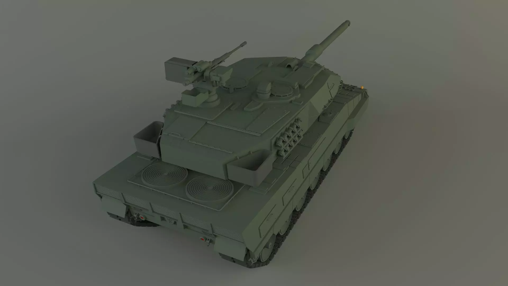 Leopard 2A6 military tank 3D model_6