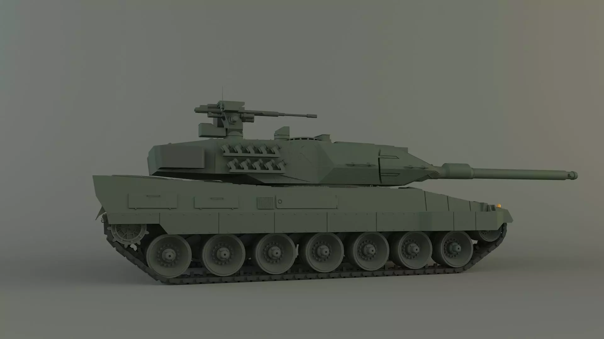Leopard 2A6 military tank 3D model_3
