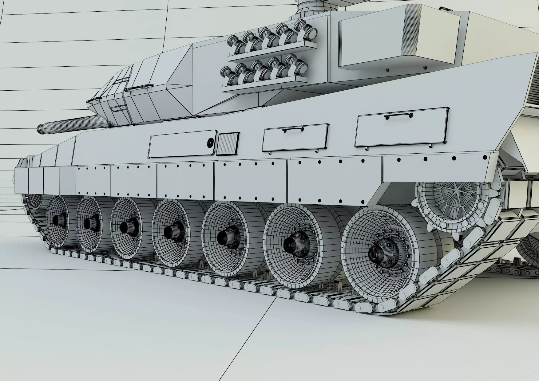 Leopard 2A6 military tank 3D model_10
