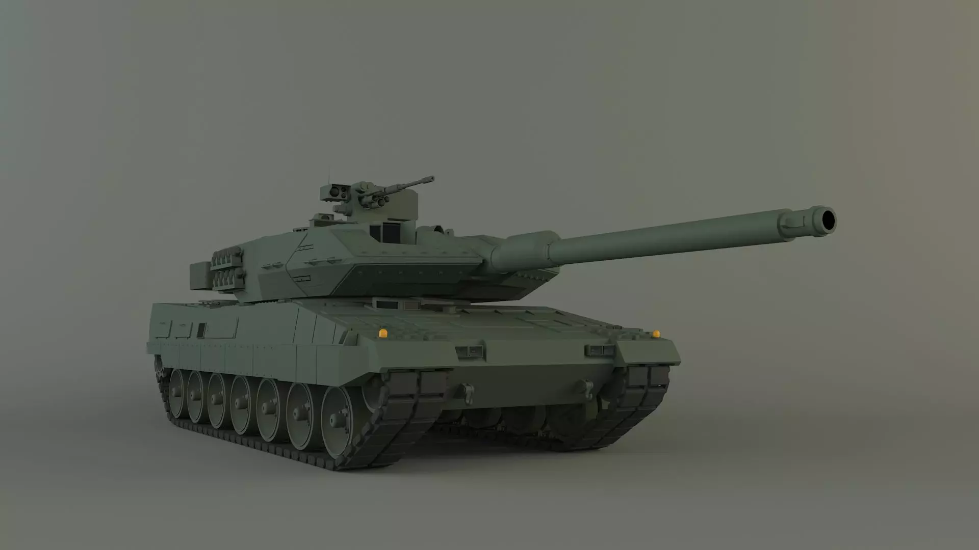 Leopard 2A6 military tank 3D model_5