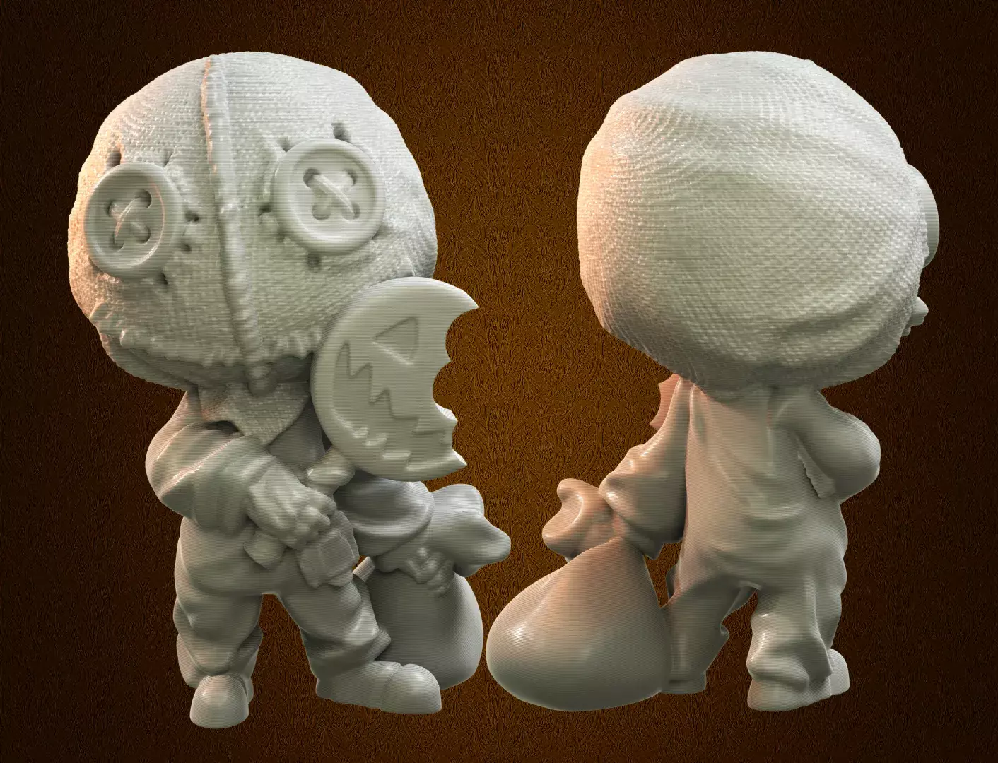 Sam Trick r Treat Figurine STL  3D print model_0