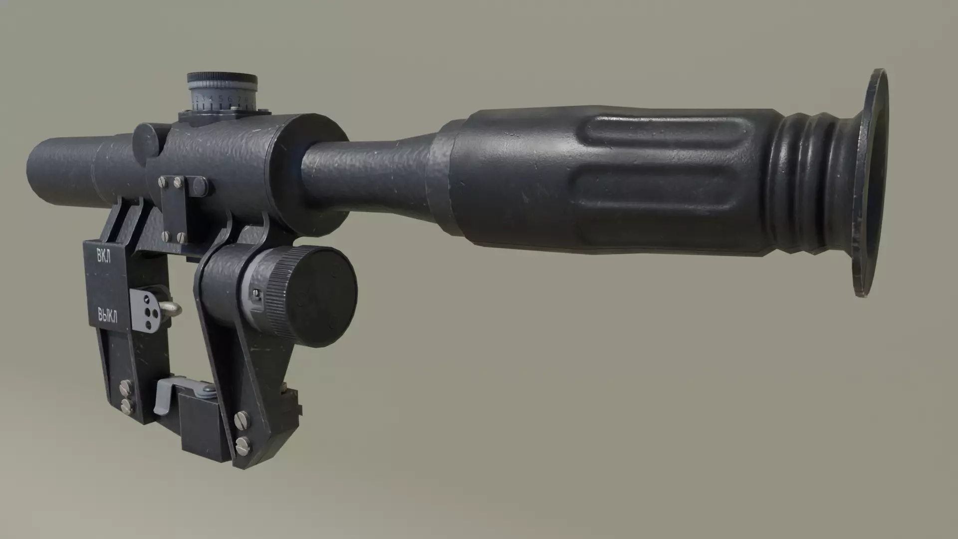 PSO-1 Sniper Scope Low-poly Low-poly 3D model_2