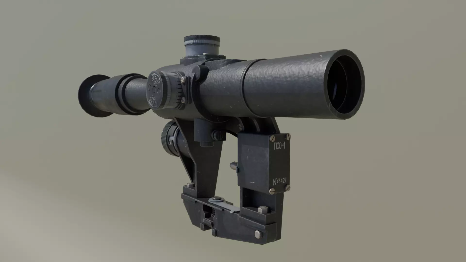PSO-1 Sniper Scope Low-poly Low-poly 3D model_5