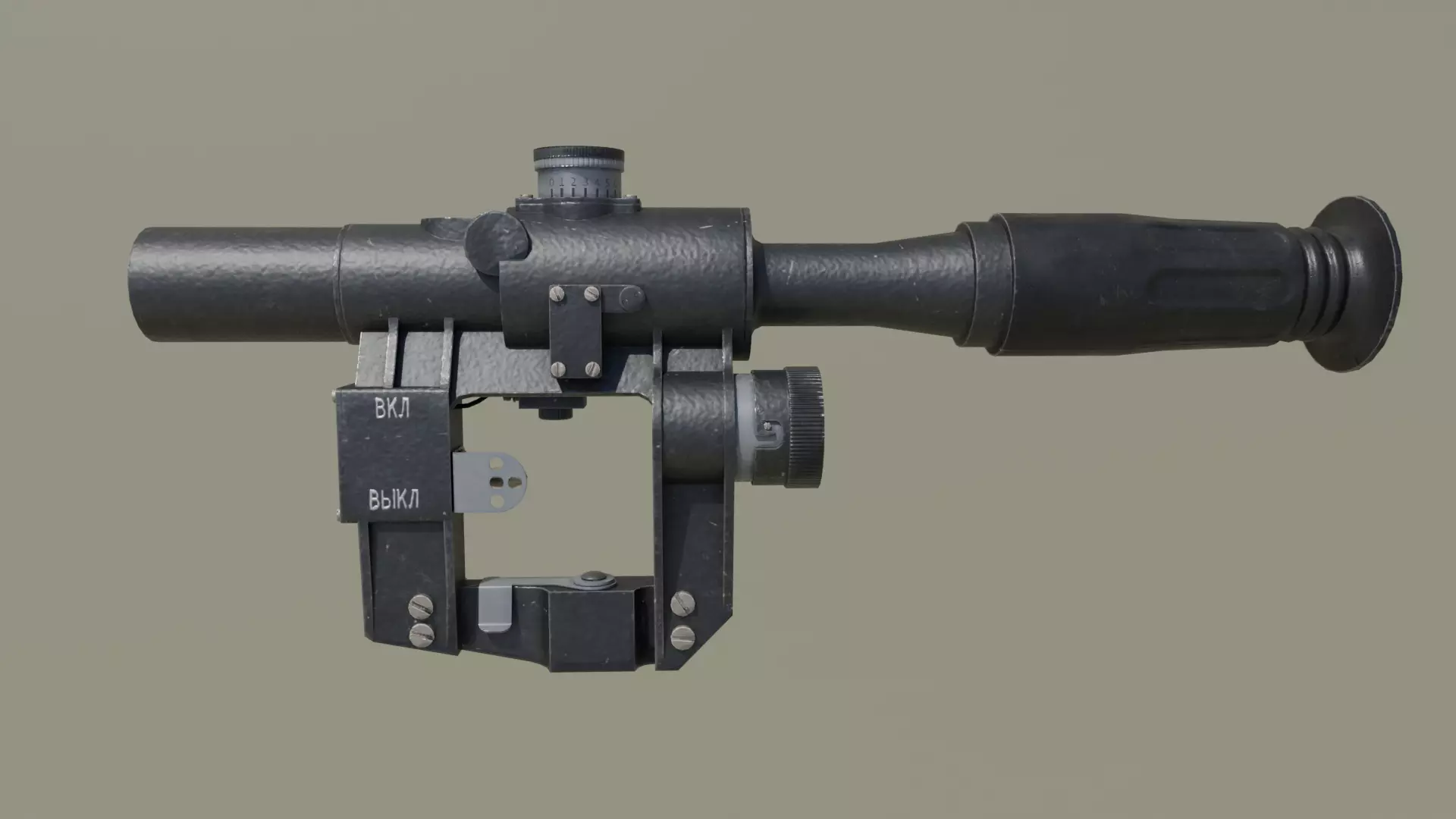 PSO-1 Sniper Scope Low-poly Low-poly 3D model_1