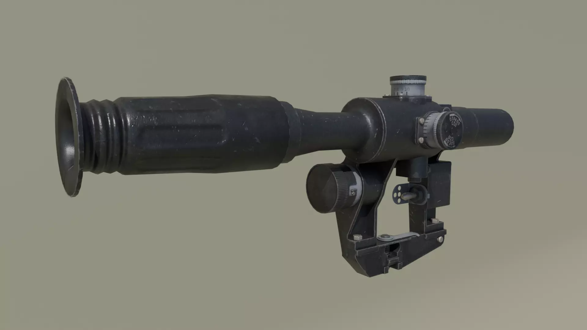 PSO-1 Sniper Scope Low-poly Low-poly 3D model_3
