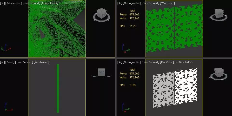 Ceiling and Wall Molding 3D Models Decorative Pack of 8 3D model_14